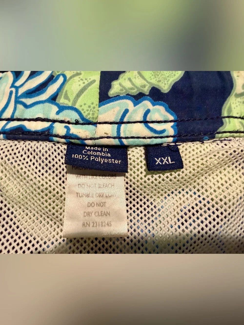 Vineyard Vines Men's Navy Crab Swim Trunks - XXL
